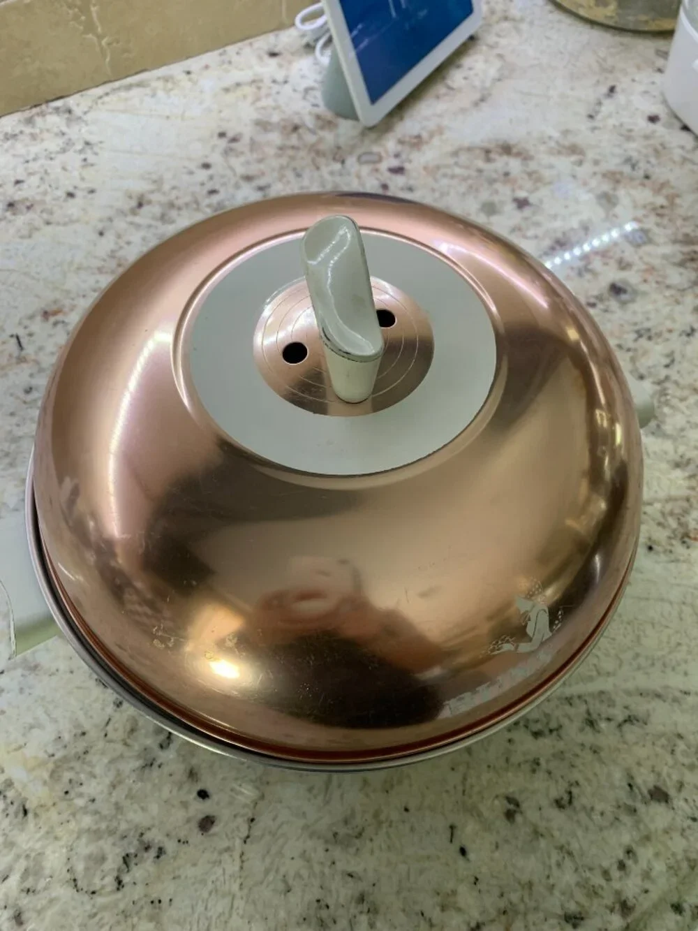 Vintage West Bend Aluminum & Copper Serving Oven/ Bun Warmer 3 Piece 7.5